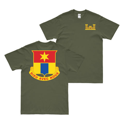 Double-Sided U.S. Army 769th Engineer Battalion T-Shirt Tactically Acquired Military Green Small 