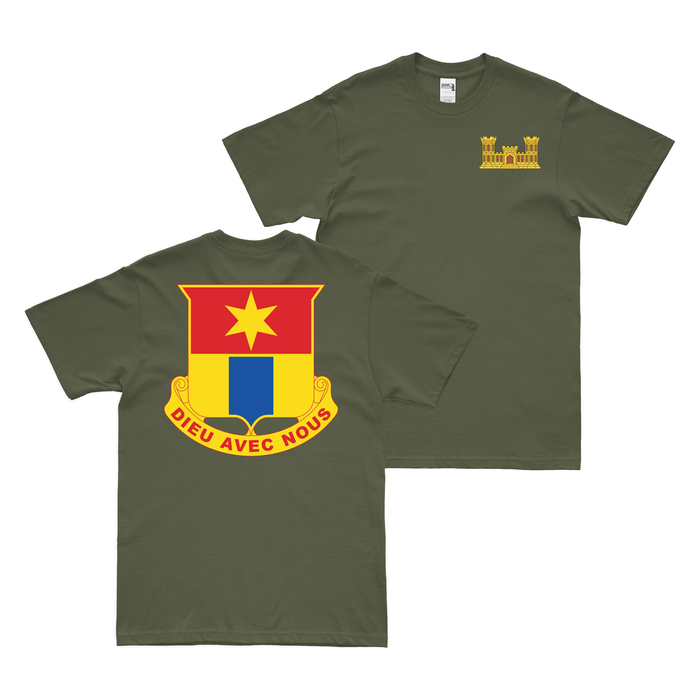 Double-Sided U.S. Army 769th Engineer Battalion T-Shirt Tactically Acquired Military Green Small 