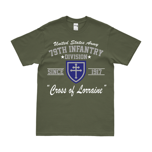 U.S. Army 79th Infantry Division Since 1917 Legacy T-Shirt Tactically Acquired Small Military Green 