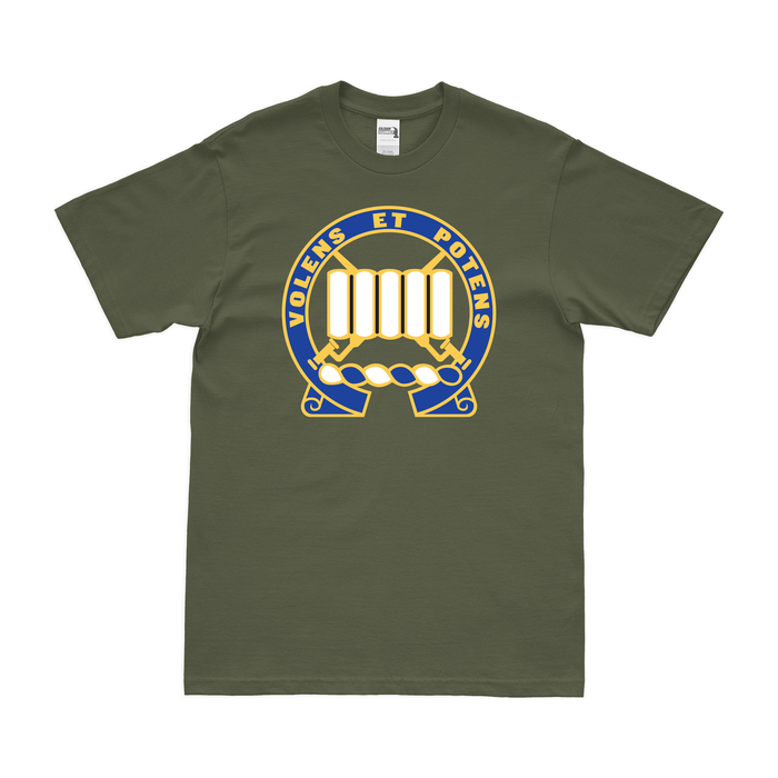 U.S. Army 7th Infantry Regiment Unit Logo Emblem T-Shirt Tactically Acquired Military Green Clean Small