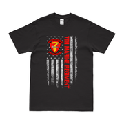 Patriotic 7th Marine Regiment American Flag T-Shirt Tactically Acquired Black Small 