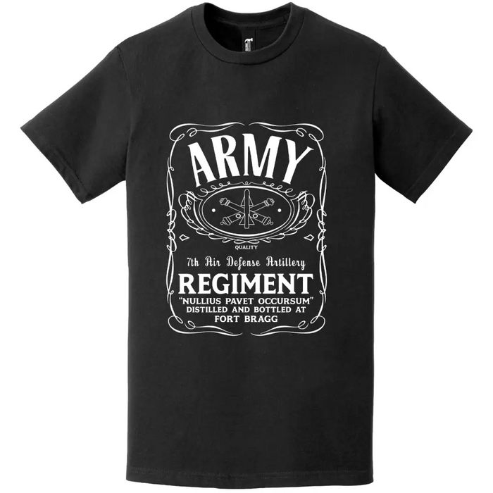 7th Air Defense Artillery Regiment Whiskey Label T-Shirt Tactically Acquired   