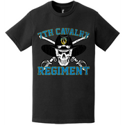7th Cavalry Regiment Distressed Saber Skull T-Shirt Tactically Acquired   
