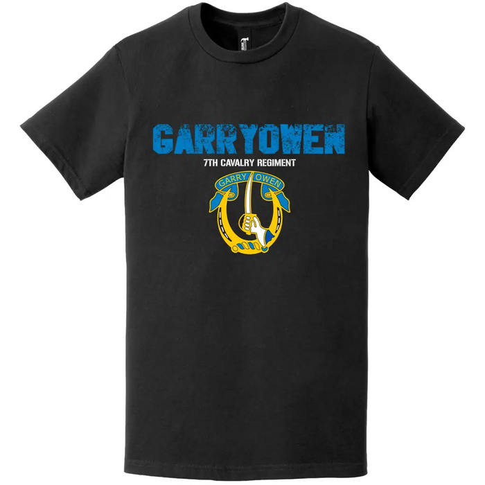 7th Cavalry Regiment Garry Owen Motto Logo T-Shirt Tactically Acquired   