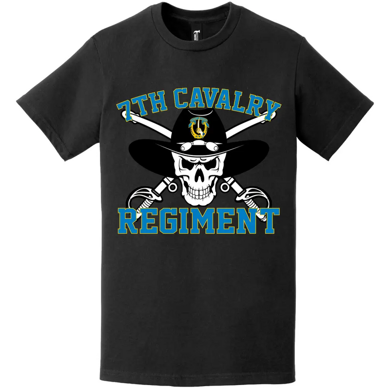 7th Cavalry Regiment Saber Skull T-Shirt