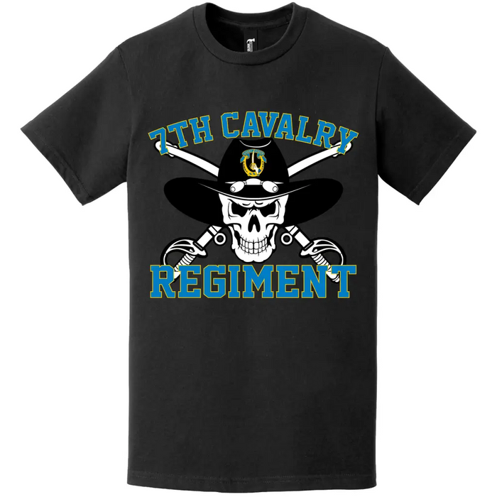 7th Cavalry Regiment Saber Skull T-Shirt Tactically Acquired   