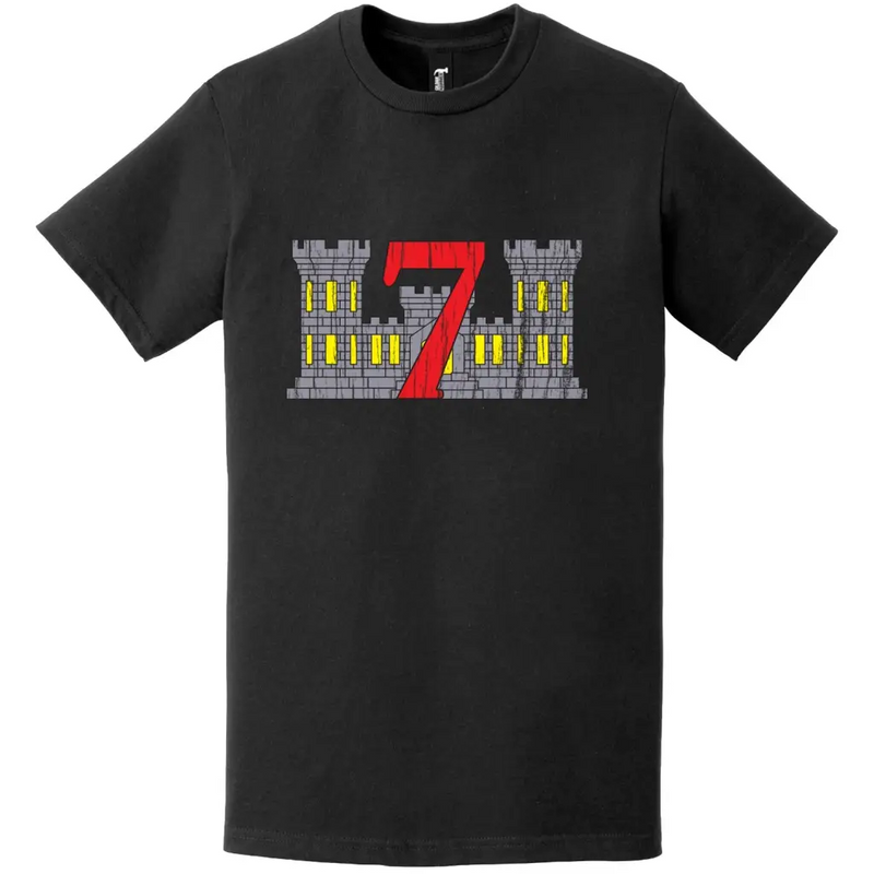 Distressed 7th Engineer Support Battalion (7th ESB) Logo T-Shirt