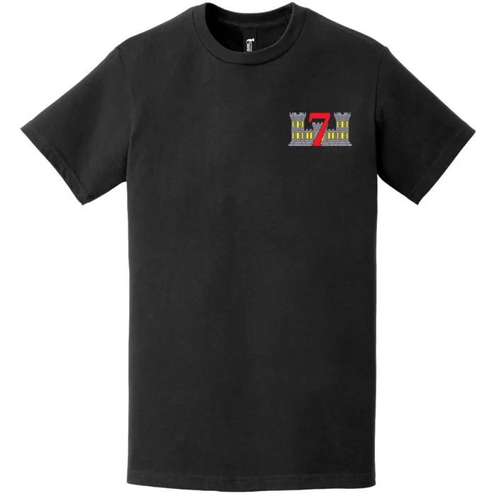 7th Engineer Support Battalion (7th ESB) Left Chest Logo T-Shirt Tactically Acquired   