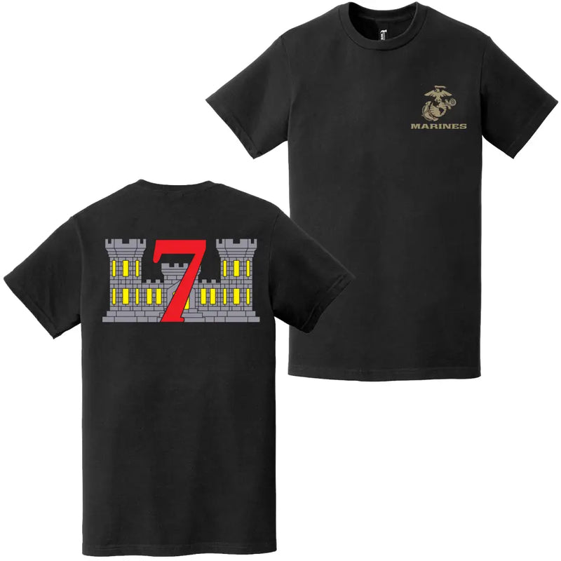Double-Sided 7th ESB Logo USMC EGA T-Shirt