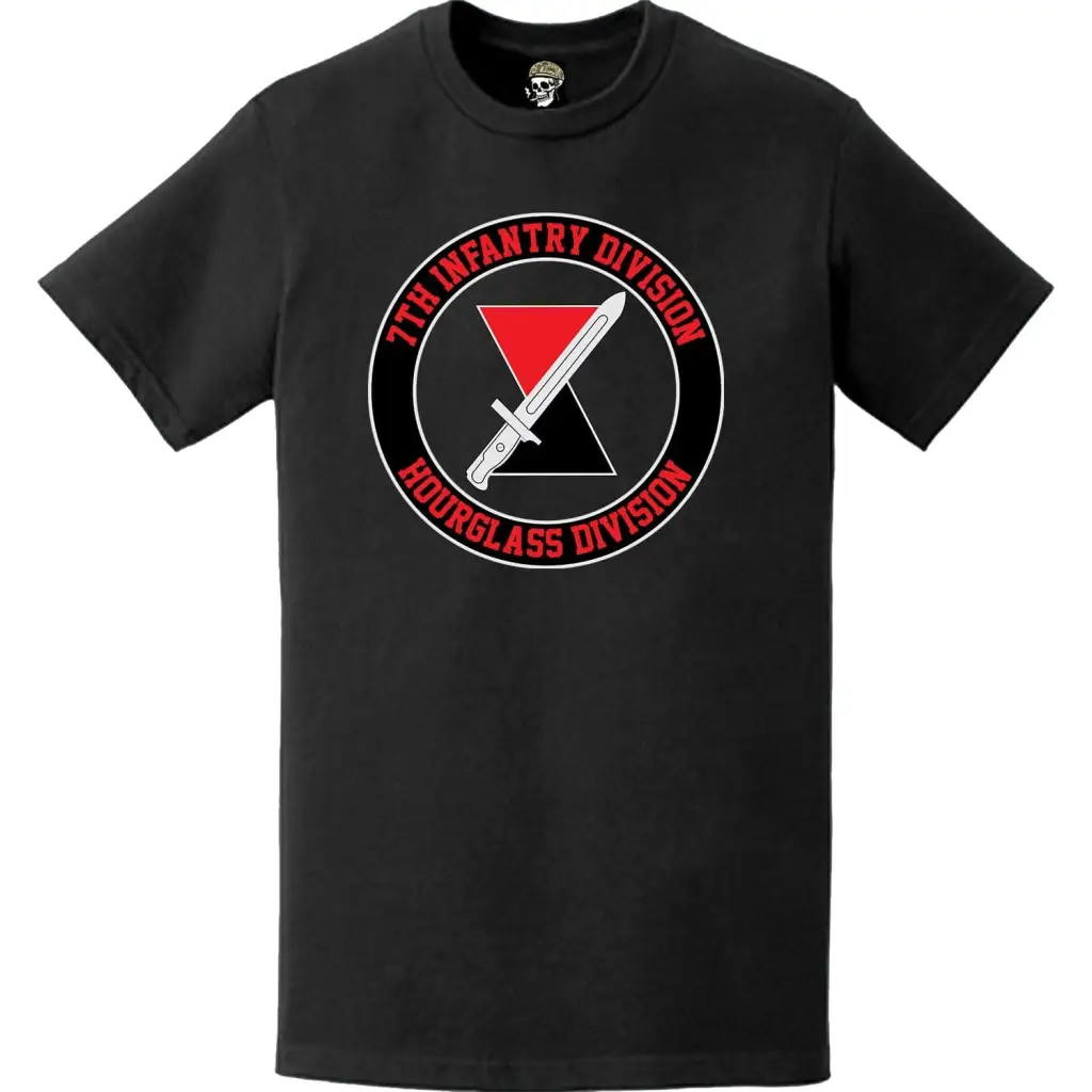 7th Infantry Division 'Hourglass' Circle Crest T-Shirt Tactically Acquired   