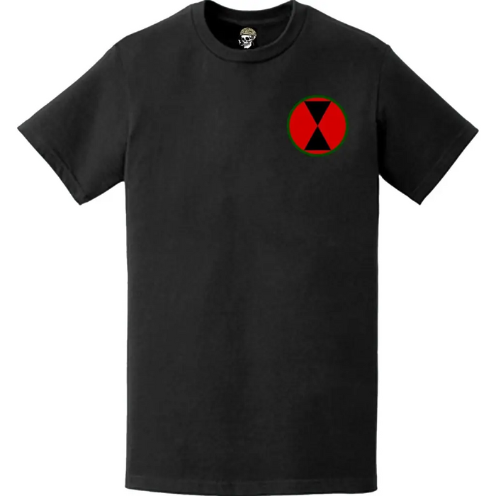 7th Infantry Division SSI Logo Emblem Left Chest T-Shirt Tactically Acquired   