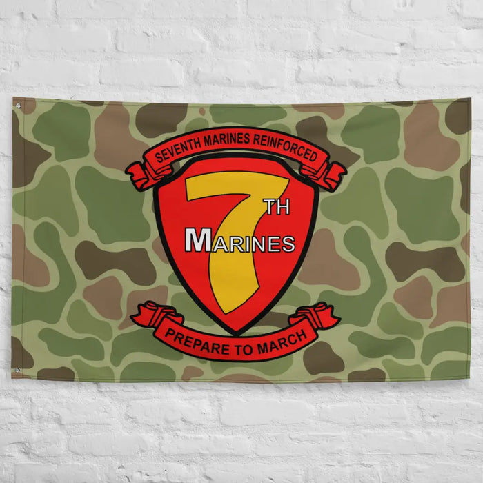 7th Marine Regiment Frogskin Camo Flag Tactically Acquired   