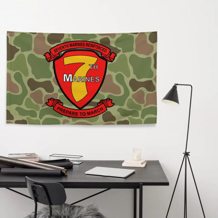 7th Marine Regiment Frogskin Camo Flag Tactically Acquired   