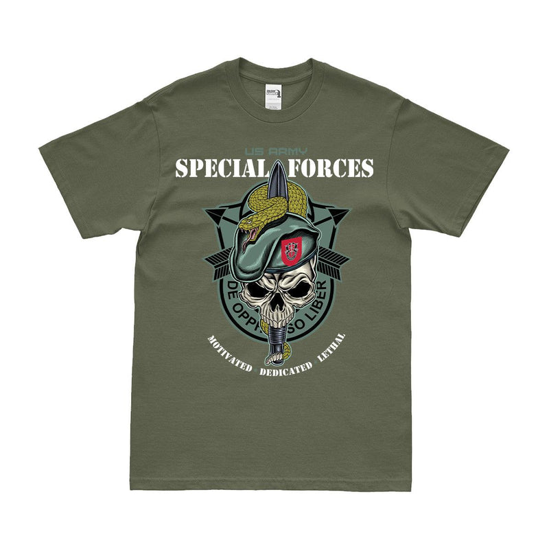 7th Special Forces Group (7th SFG) Snake Eaters Skull T-Shirt