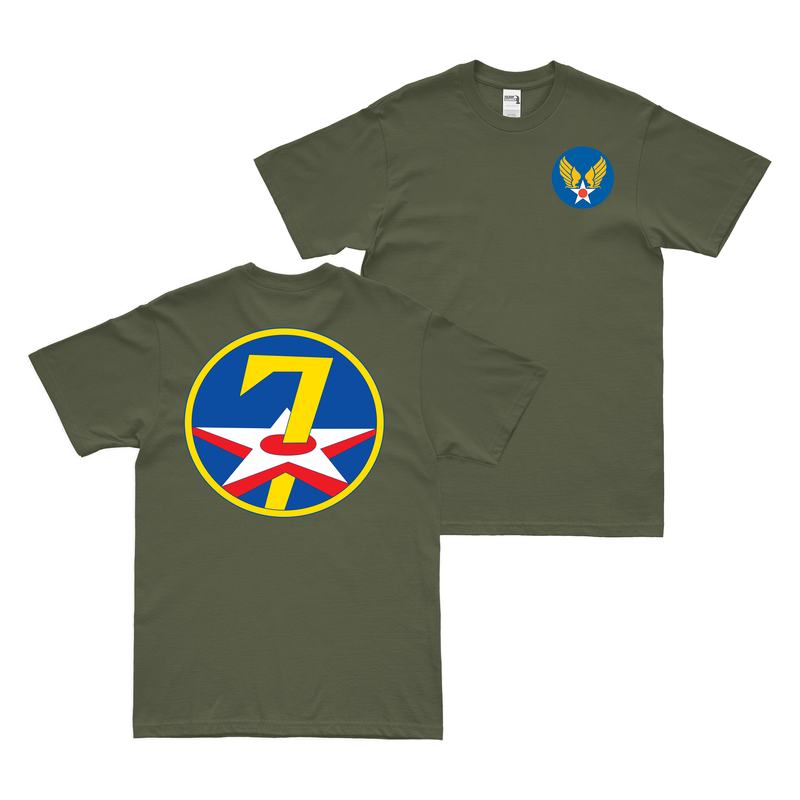 Double-Sided Seventh Air Force USAAF WW2 T-Shirt