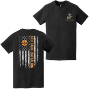 Double-Sided 8th Tank Battalion USMC American Flag T-Shirt Tactically Acquired   