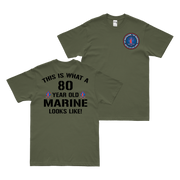 Double-Sided 1/1 Marines Khe Sanh 80 Year Old T-Shirt Tactically Acquired Military Green Small 