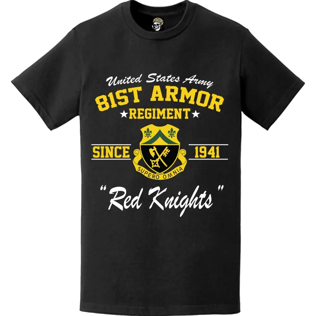 81st Armor Regiment Since 1941 "Red Knights" Legacy T-Shirt Tactically Acquired   