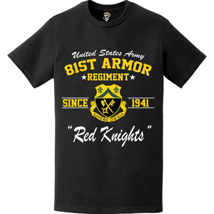 81st Armor Regiment Since 1941 "Red Knights" Legacy T-Shirt Tactically Acquired   