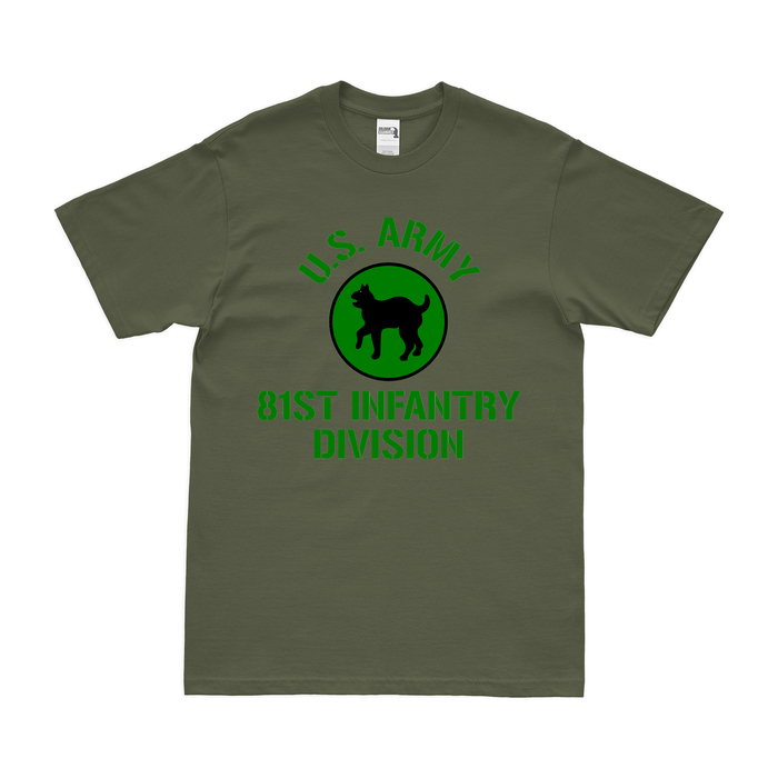 U.S. Army 81st Infantry Division Legacy T-Shirt Tactically Acquired Small Military Green 