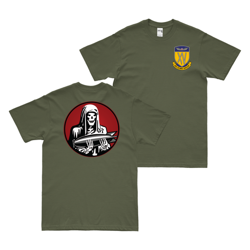 Double-Sided 828th Bomb Squadron Emblem T-Shirt Tactically Acquired Military Green Small 