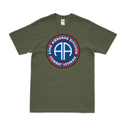82nd Airborne Division Combat Veteran T-Shirt Tactically Acquired Military Green Small 