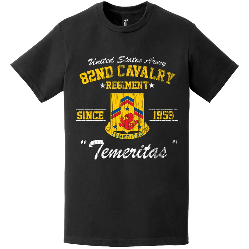 82nd Cavalry Regiment Since 1959 Unit Legacy Distressed T-Shirt