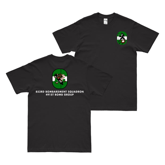 Double-Sided 853rd Bomb Squadron w/ Text T-Shirt Tactically Acquired Black Small 