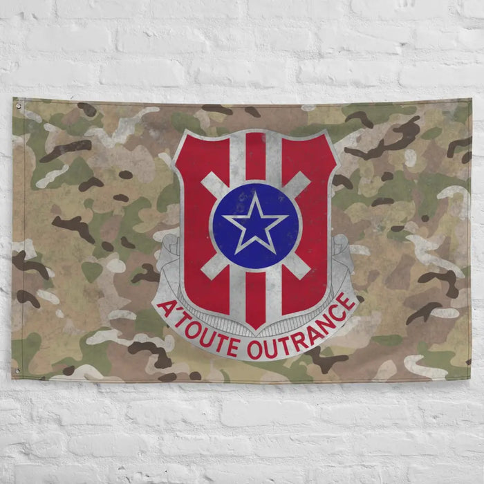 854th Engineer Battalion Indoor Wall Flag Tactically Acquired   