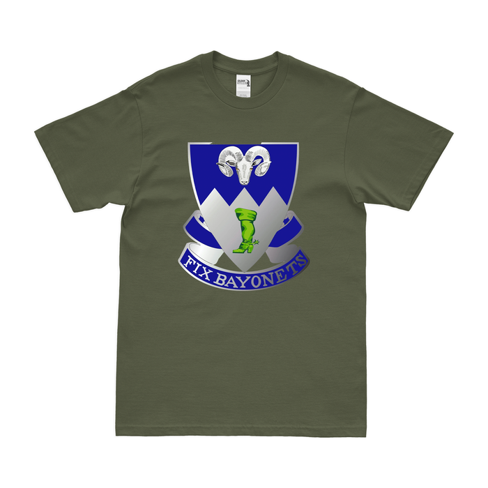 U.S. Army 85th Infantry Regiment Unit Logo Emblem T-Shirt Tactically Acquired Military Green Clean Small