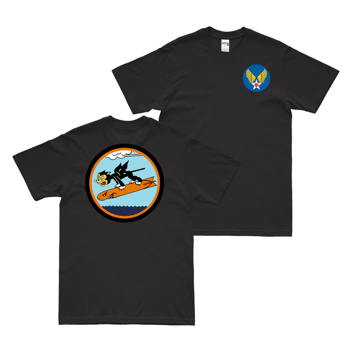 Double-Sided 863rd Bombardment Squadron WW2 T-Shirt Tactically Acquired Black Small 