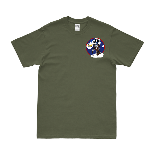 867th Bomb Squadron WW2 Left Chest Emblem T-Shirt Tactically Acquired Military Green Small 