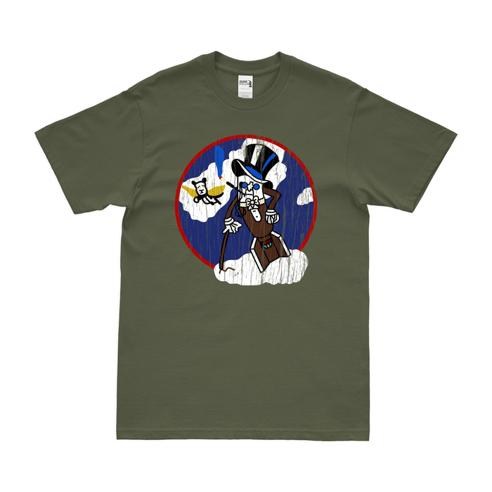 867th Bombardment Squadron WW2 T-Shirt Tactically Acquired Military Green Distressed Small