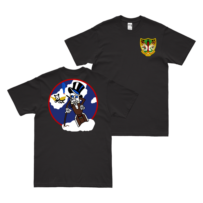 Double-Sided 867th Bomb Squadron - 494th BG T-Shirt Tactically Acquired Black Clean Small