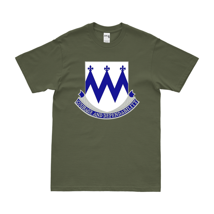 U.S. Army 86th Infantry Regiment Unit Logo Emblem T-Shirt Tactically Acquired Military Green Clean Small