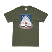 U.S. Army 87th Infantry Regiment Unit Logo Emblem T-Shirt Tactically Acquired Military Green Distressed Small