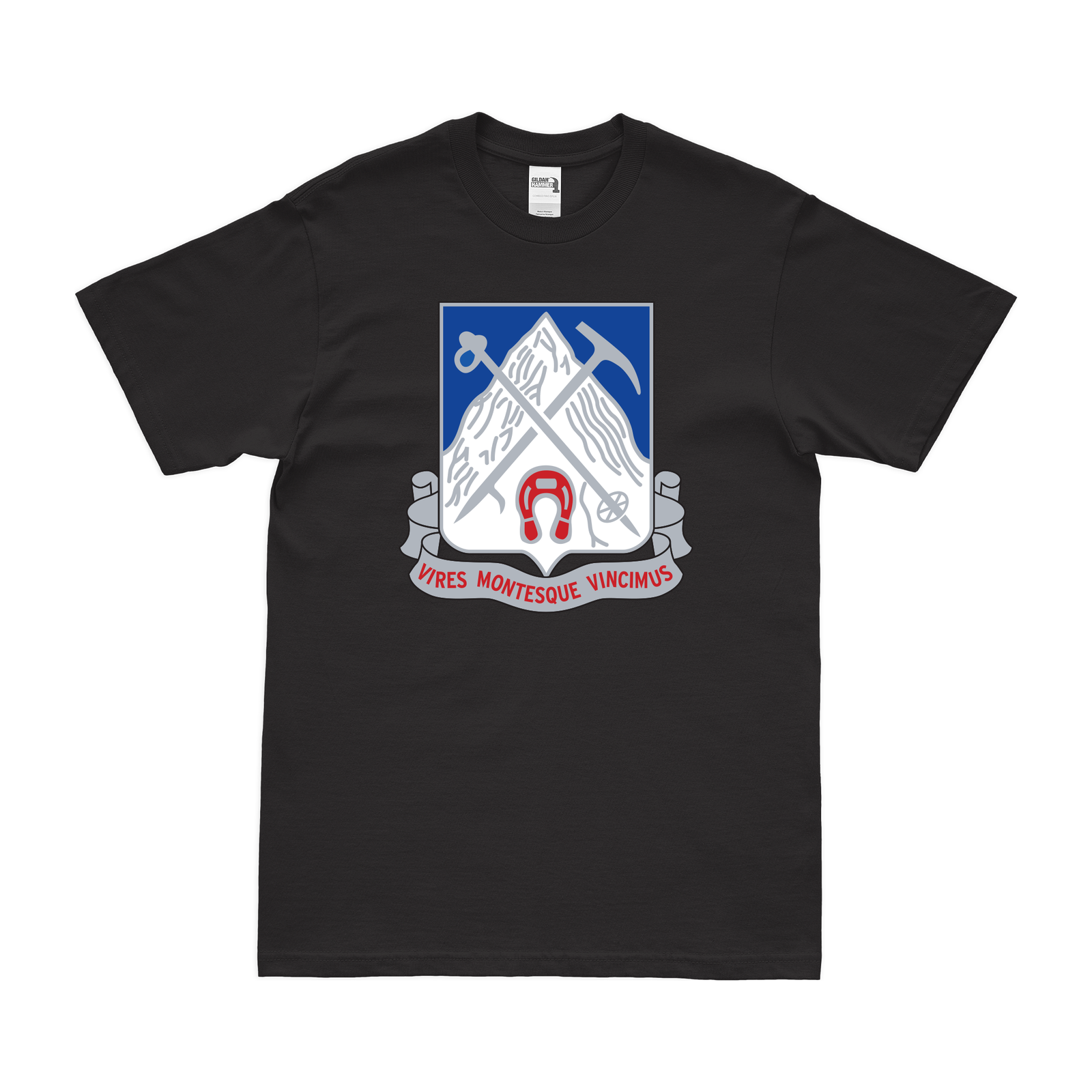 U.S. Army 87th Infantry Regiment Unit Logo Emblem T-Shirt Tactically Acquired Black Clean Small