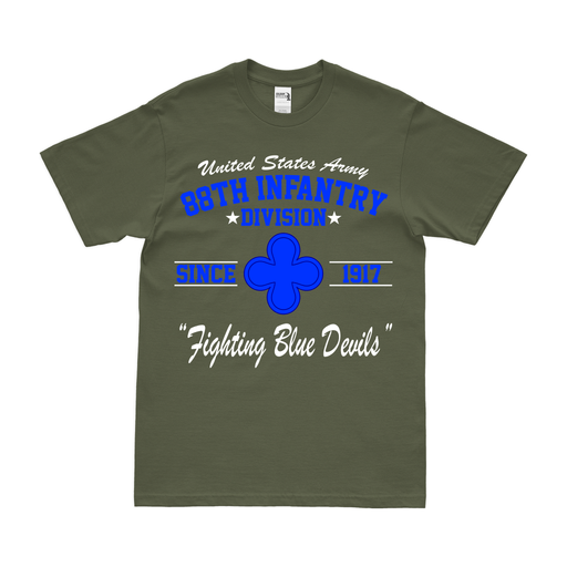 U.S. Army 88th Infantry Division Since 1917 Legacy T-Shirt Tactically Acquired Small Military Green 