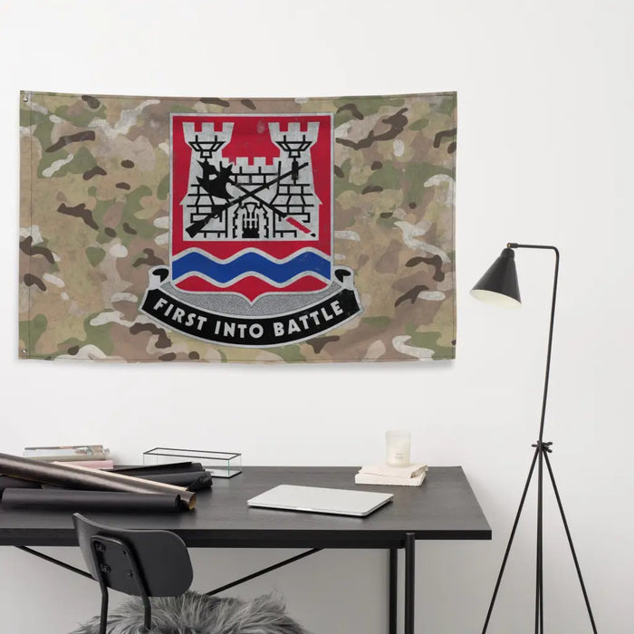 898th Engineer Battalion Indoor Wall Flag Tactically Acquired   