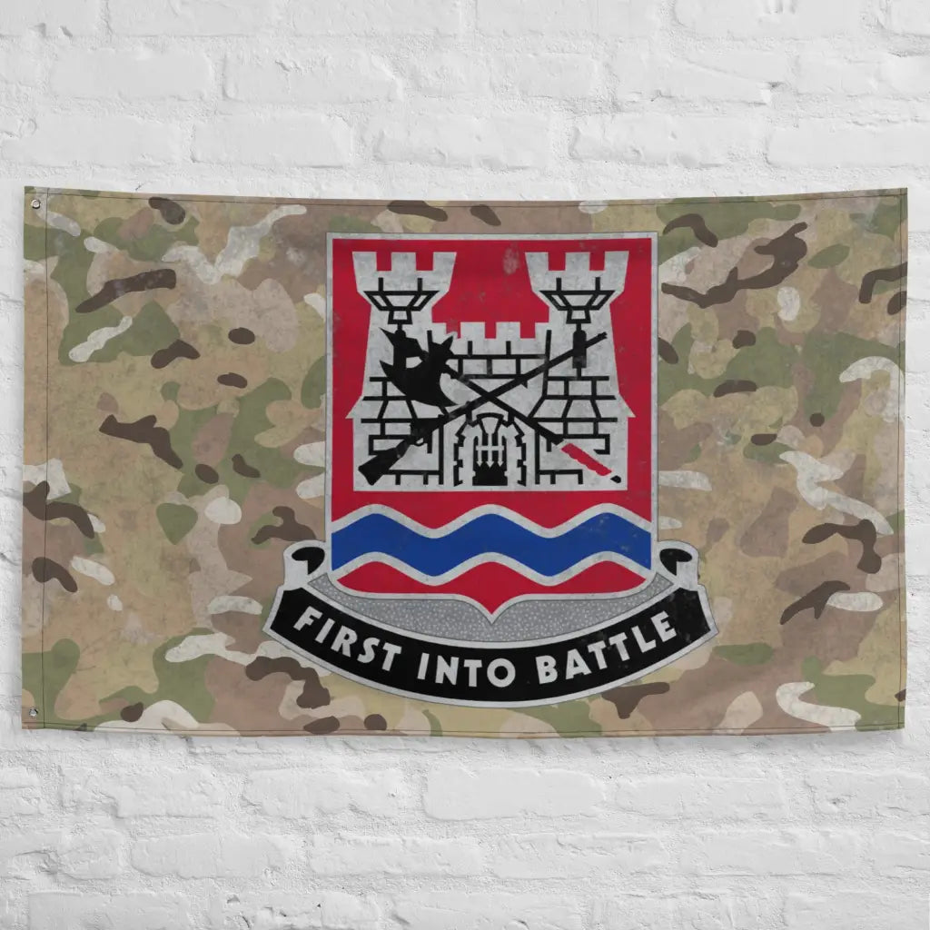 898th Engineer Battalion Indoor Wall Flag Tactically Acquired   
