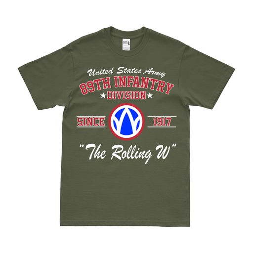 U.S. Army 89th Infantry Division Since 1917 Legacy T-Shirt Tactically Acquired Small Military Green 