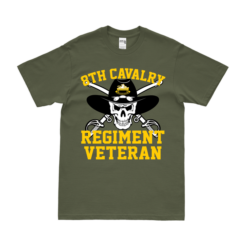 8th Cavalry Regiment Veteran Skull T-Shirt