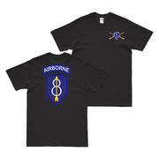 Double-Sided 8th Infantry Division Airborne T-Shirt Tactically Acquired Small Black 