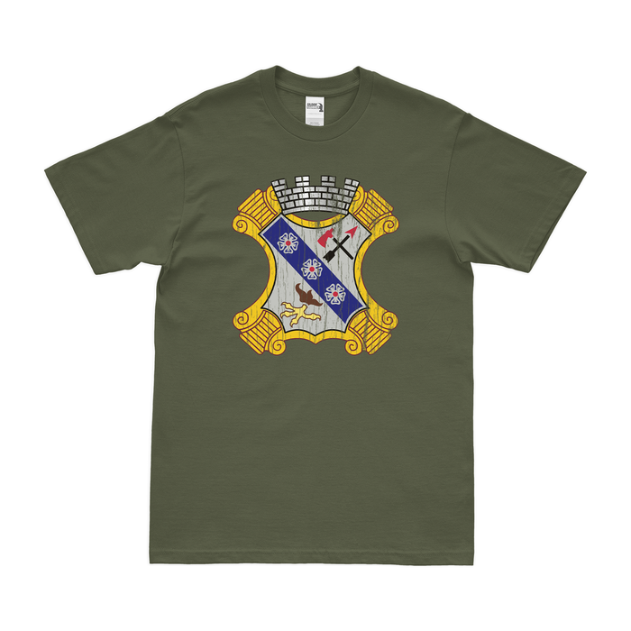 U.S. Army 8th Infantry Regiment Unit Logo Emblem T-Shirt Tactically Acquired Military Green Distressed Small