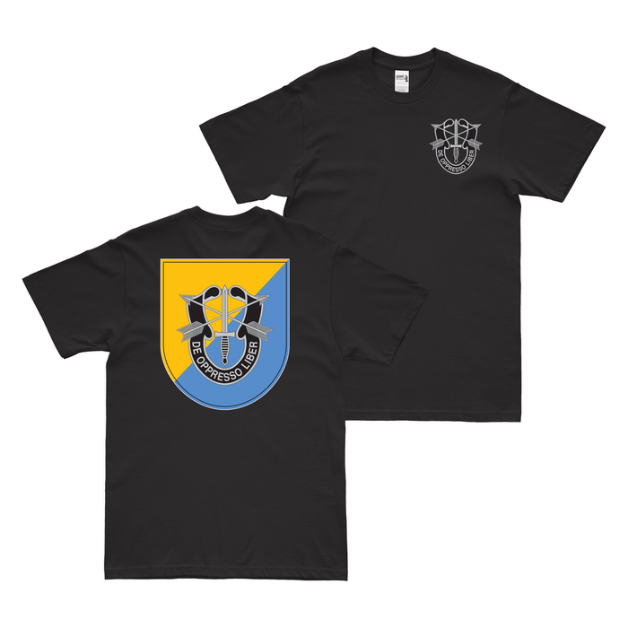 Double-Sided 8th Special Forces Group (8th SFG) Flash T-Shirt Tactically Acquired Small Black 