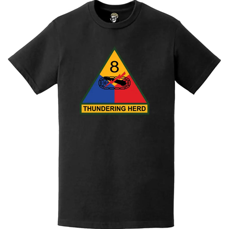 8th Armored Division SSI Logo Emblem Crest T-Shirt