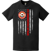 8th Communication Battalion American Flag T-Shirt Tactically Acquired   