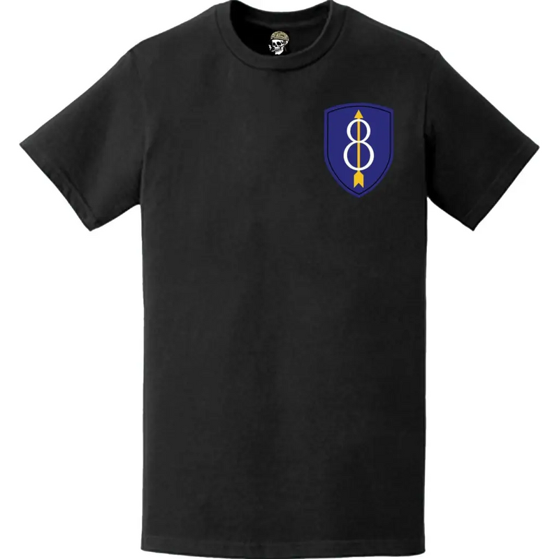 8th Infantry Division (8th ID) SSI Logo Emblem Left Chest T-Shirt