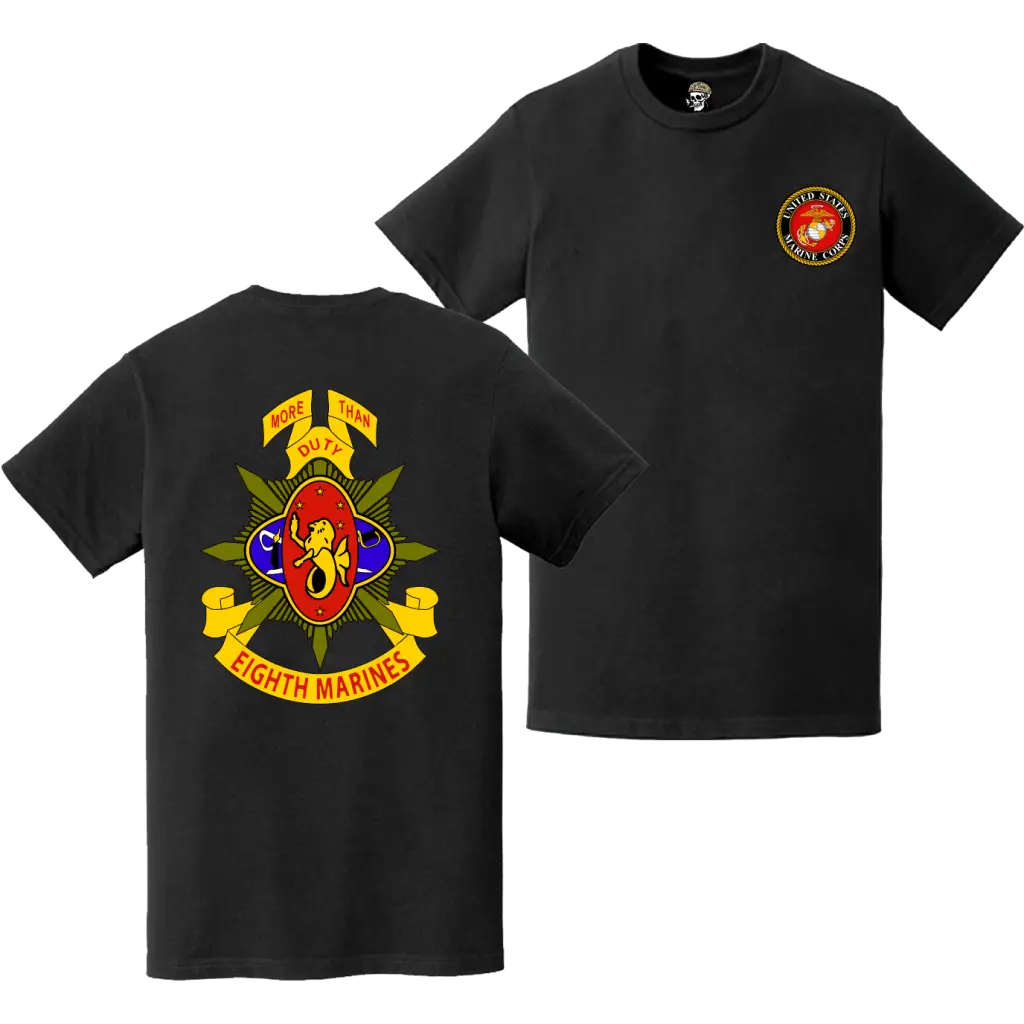 Double-Sided 8th Marine Regiment Logo EGA T-Shirt Tactically Acquired   