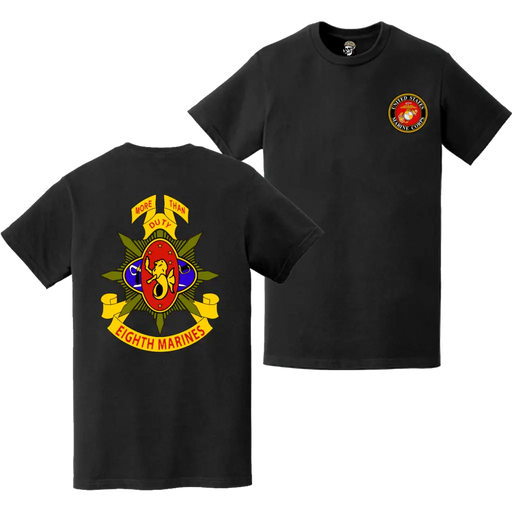 Double-Sided 8th Marine Regiment Logo EGA T-Shirt Tactically Acquired   